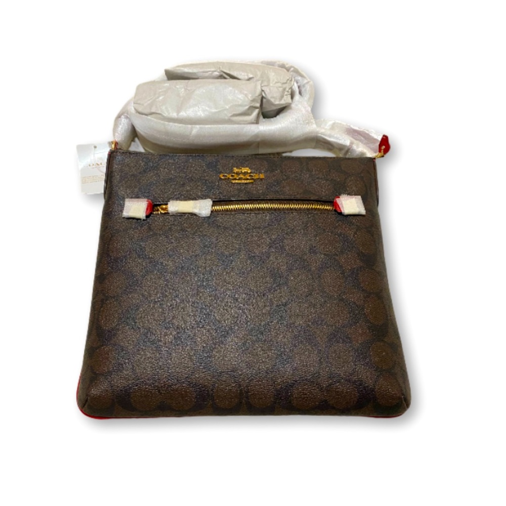 Brand New Sig Rowan File Bag Brown/ Red.. The Perfect Crossbody Purse ♥️ - Picture 6 of 7